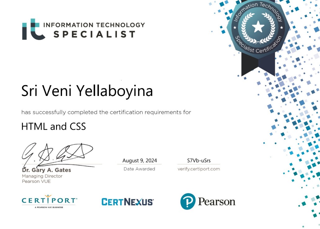 IT Specialist - HTML and CSS